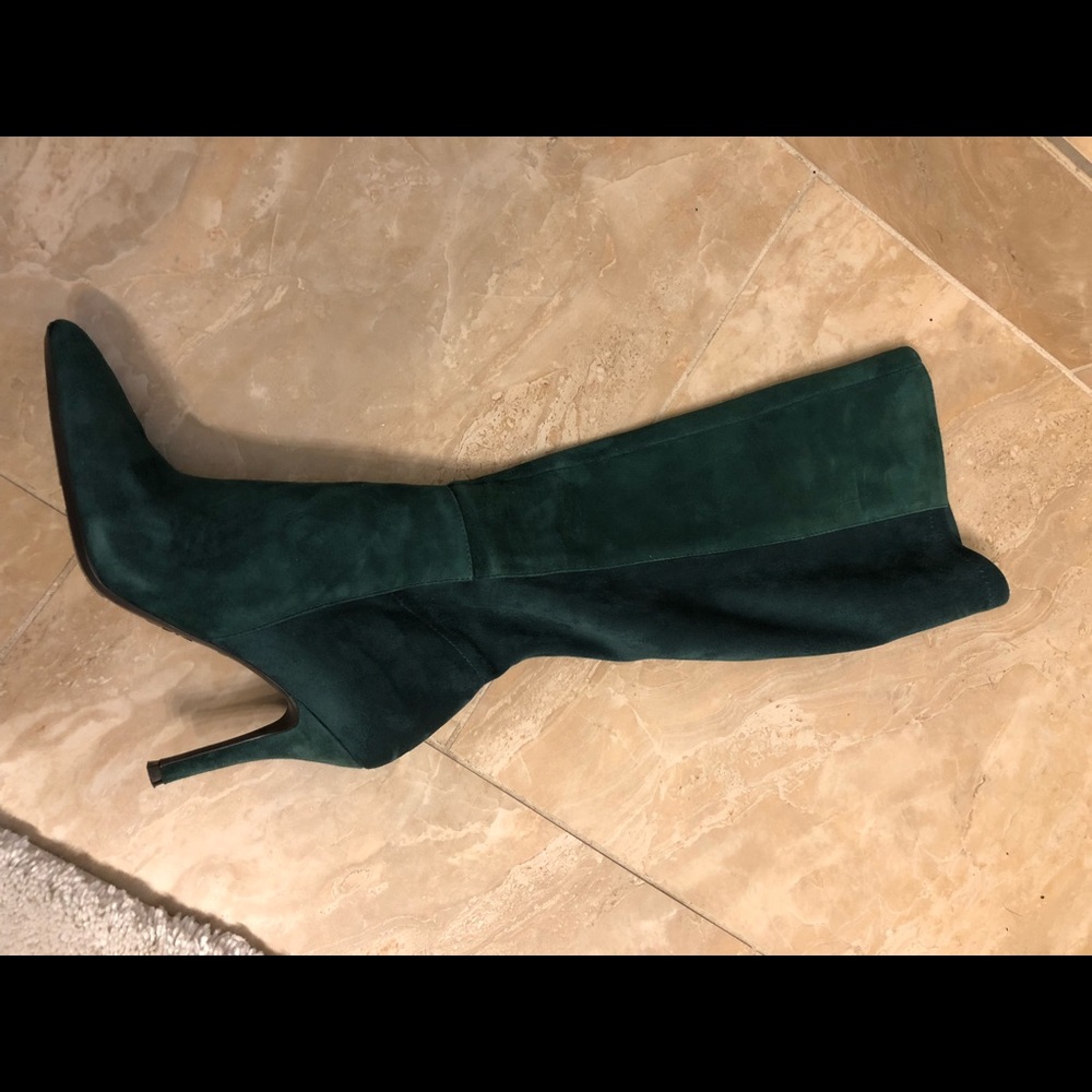 Nine West knee high green boots